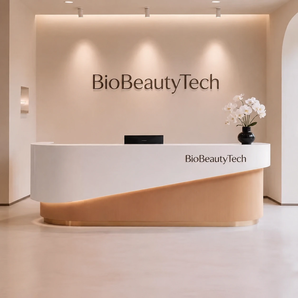 Reception of a beauty clinic