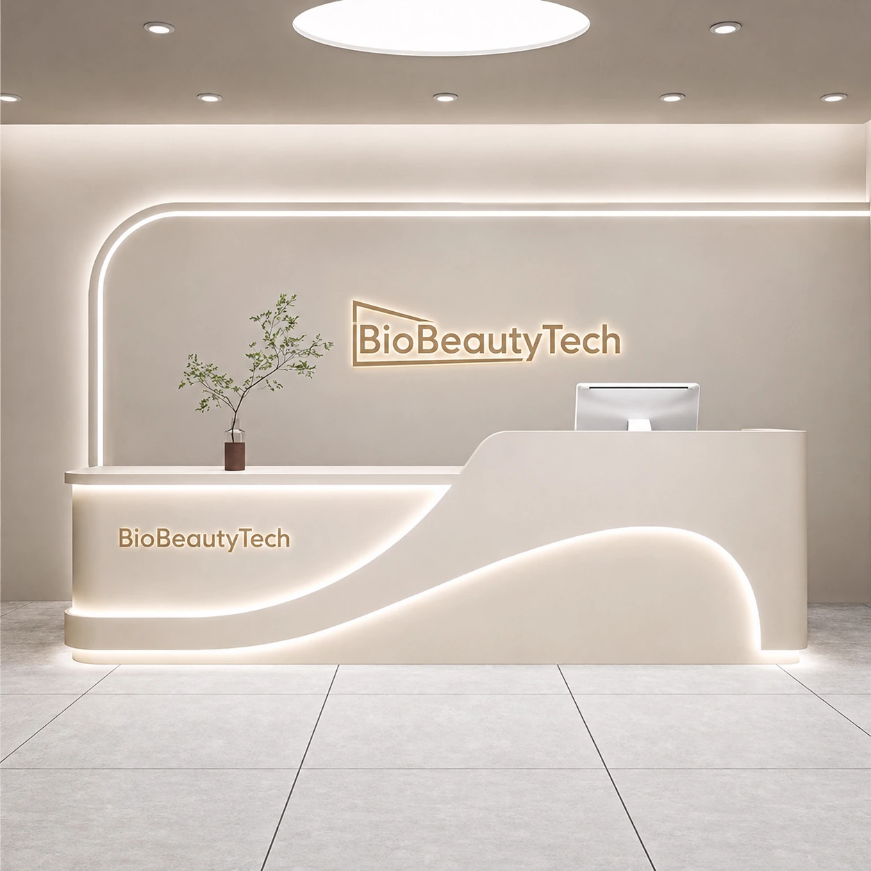 Waiting area of a beauty clinic